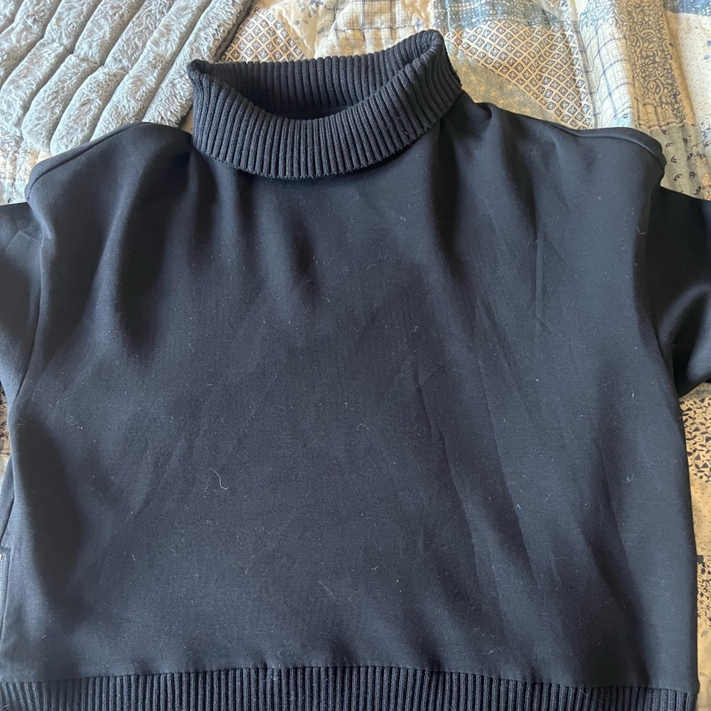 Varley Black Cowl Neck Sweater Double Soft Material